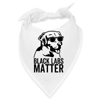 Black Labs Matter - Bandana - Weiß - Vorne