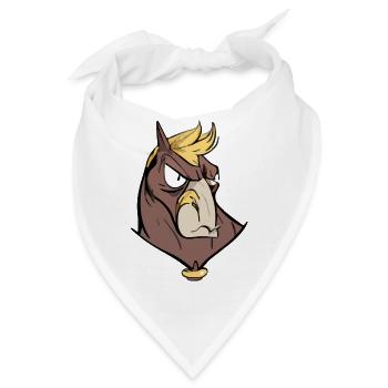 Pferdekopf - Bandana - Weiß - Vorne