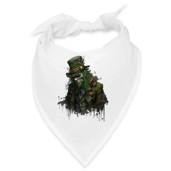 Zombie Leprechaun mit Zylinder - Bandana - Weiß - Vorne