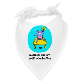 meditieren - Bandana - Weiß - Vorne