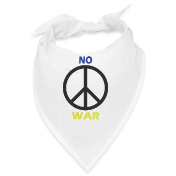 No WAR! - Bandana - Weiß - Vorne