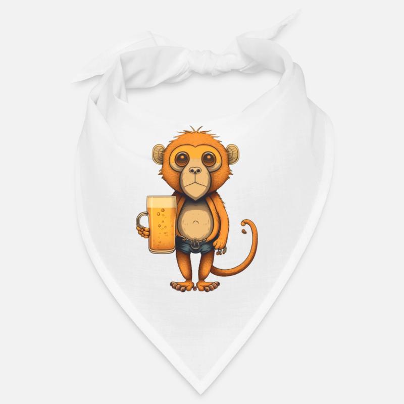 Lustiger Affe mit Bier Bandana