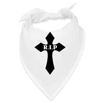 Cross RIP-Verlust sehr geehrte Damen und Herren - Bandana - Weiß - Vorne