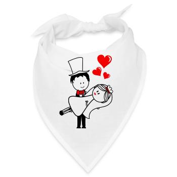 ehepaar married - Bandana - Weiß - Vorne