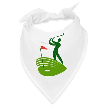 golf, golffan, golfer, golfclub - Bandana - Weiß - Vorne