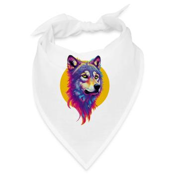 Wolfskopf - Bandana - Weiß - Vorne