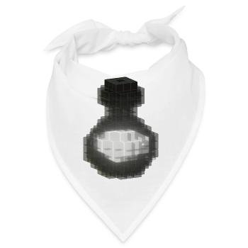 Schwarze Gothic-Kristallflasche - Magischer weißer Trank - Bandana - Weiß - Vorne