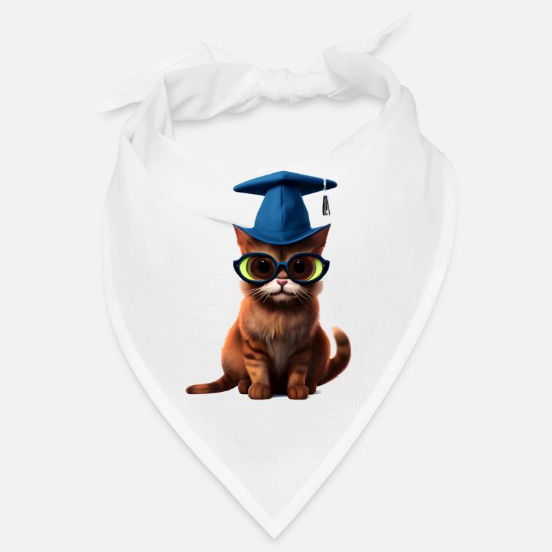 Bachelor Schulabschluss Katze Studium Absolvent Bandana