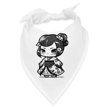 Chibi Geisha - Bandana - Weiß - Vorne