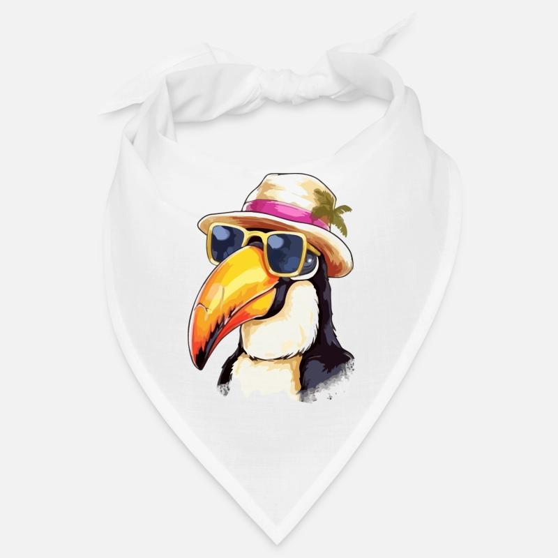 Jean le toucan - Bandana - blanc