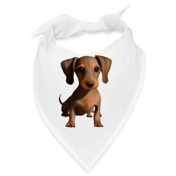 Hund Hundehalter Dachshund Hunde Dackelwelpe - Bandana - Weiß - Vorne