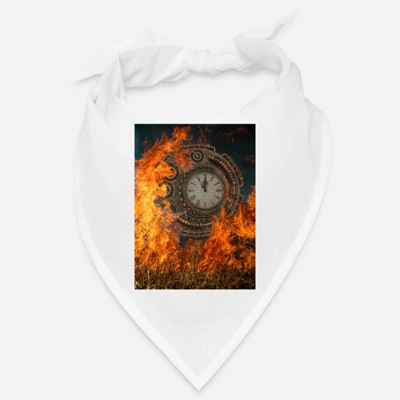Fiery clock. Bandana