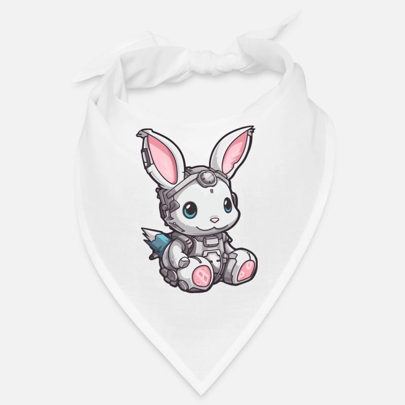 Cyber Bunny 1 - Bandana - Weiß