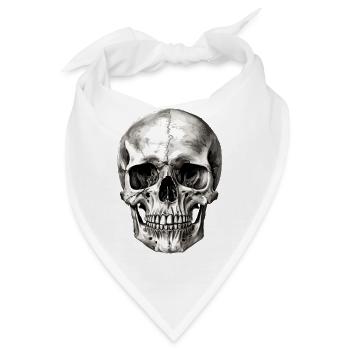 Bleistiftschädel Nr. 2 - Bandana - Weiß - Vorne
