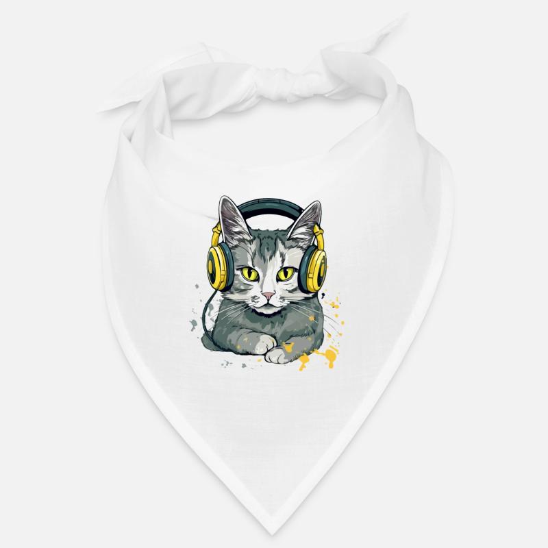 Jili le chat audiophile Bandana