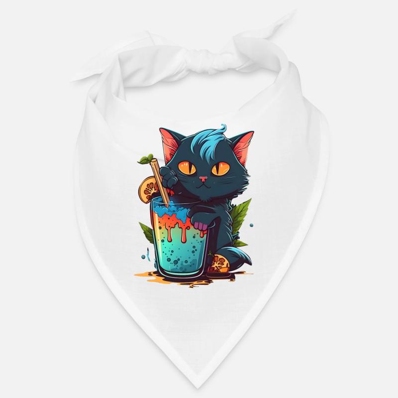 Super cute Cat drinks a cocktail Bandana