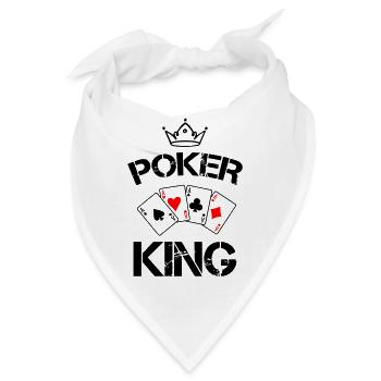 poker king 1 - Bandana - Weiß - Vorne