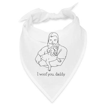 Ich wuff dich, Papa - Bandana - Weiß - Vorne