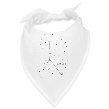 Konstellation Krebs - Bandana - Weiß - Vorne
