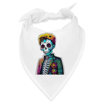 Farbiger Dia de los Muertos Kid - Bandana - Weiß - Vorne