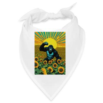 Sonnenblumen - Bandana - Weiß - Vorne