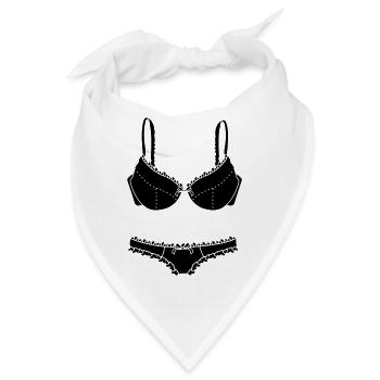 BH und Slip Dessous-Logo für den Laden - Bandana - Weiß - Vorne