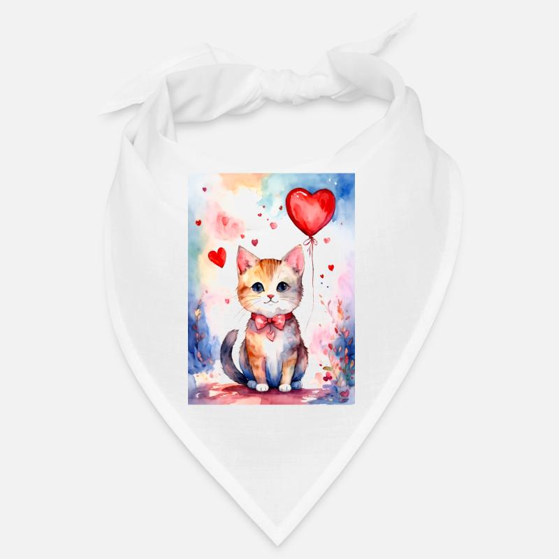 Chat Chat mignon coeur Bandana