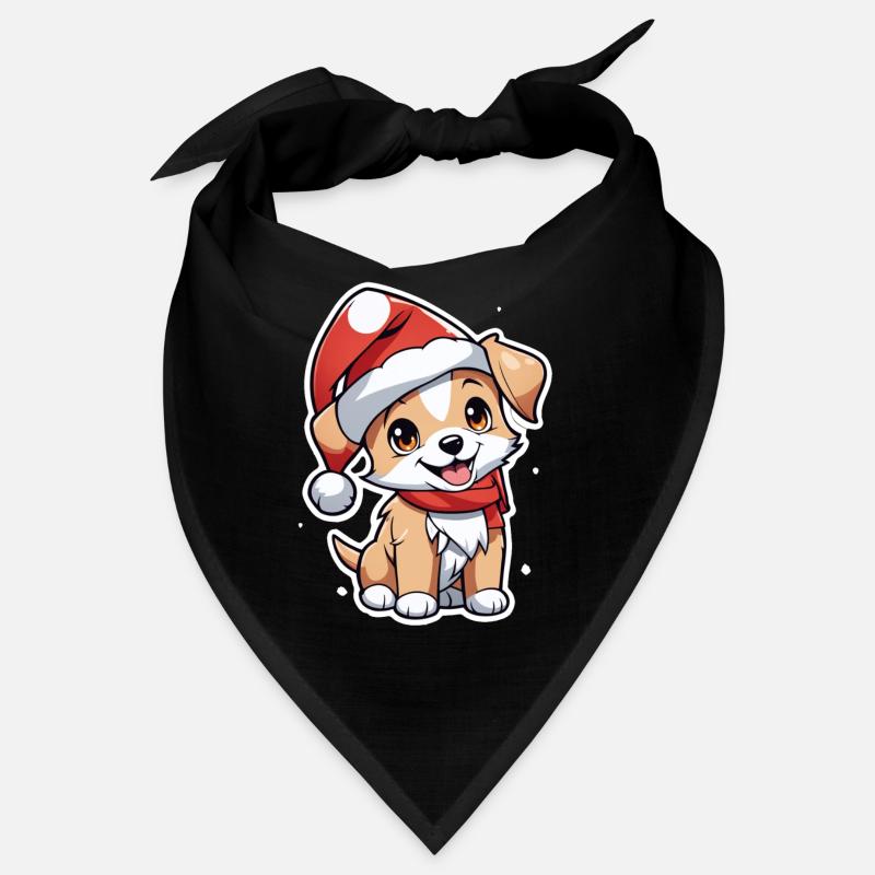 chien avec bonnet de noel Bandana