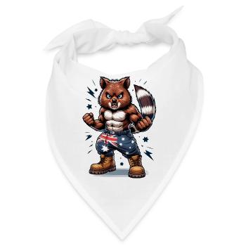 Quokka Australien Kämpfer Design - Bandana - Weiß - Vorne