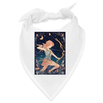 Sternzeichen Schütze - Bandana - Weiß - Vorne