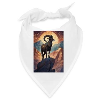 Sternzeichen Steinbock - Bandana - Weiß - Vorne