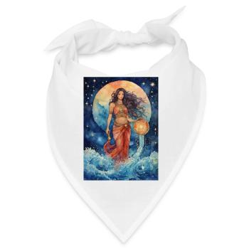 Sternzeichen Wassermann - Bandana - Weiß - Vorne