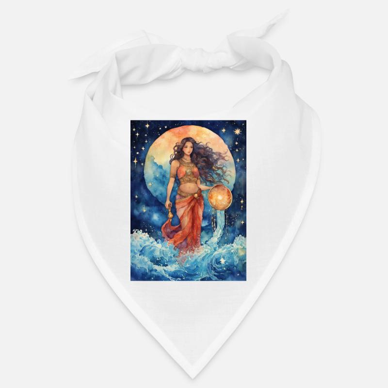 Sternzeichen Wassermann - Bandana - Weiß