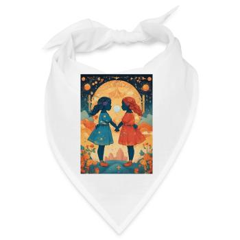 Sternzeichen Zwilling - Bandana - Weiß - Vorne