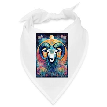 Sternzeichen Widder - Bandana - Weiß - Vorne