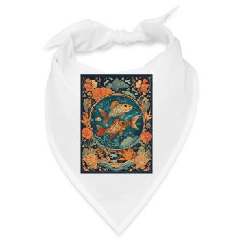 Sternzeichen Fische - Bandana - Weiß - Vorne