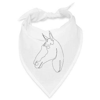 Pferdekopf Benni - Bandana - Weiß - Vorne