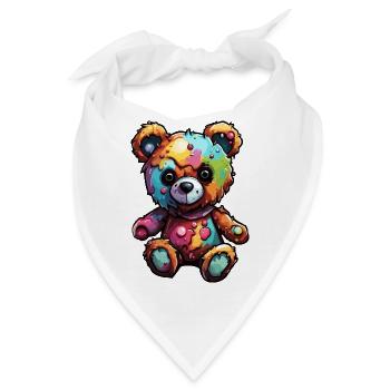 Teddybär / Kuscheltier / Stofftier / Geschenkidee - Bandana - Weiß - Vorne