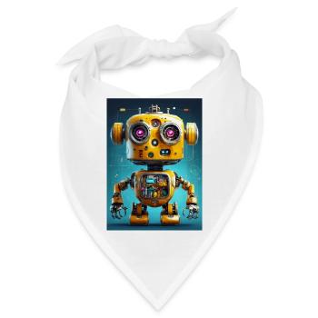Metall-Roboter-Roboter - Bandana - Weiß - Vorne