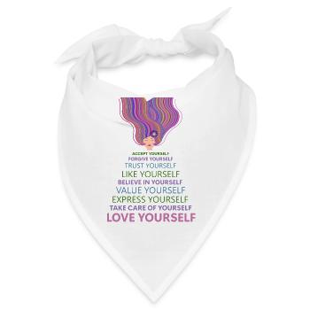 Sich selbst lieben - Bandana - Weiß - Vorne