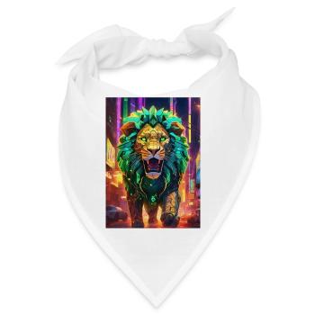 Löwe aus der Zukunft - Bandana - Weiß - Vorne
