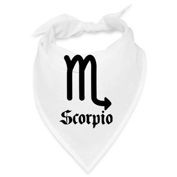 Sternzeichen Skorpion - Bandana - Weiß - Vorne