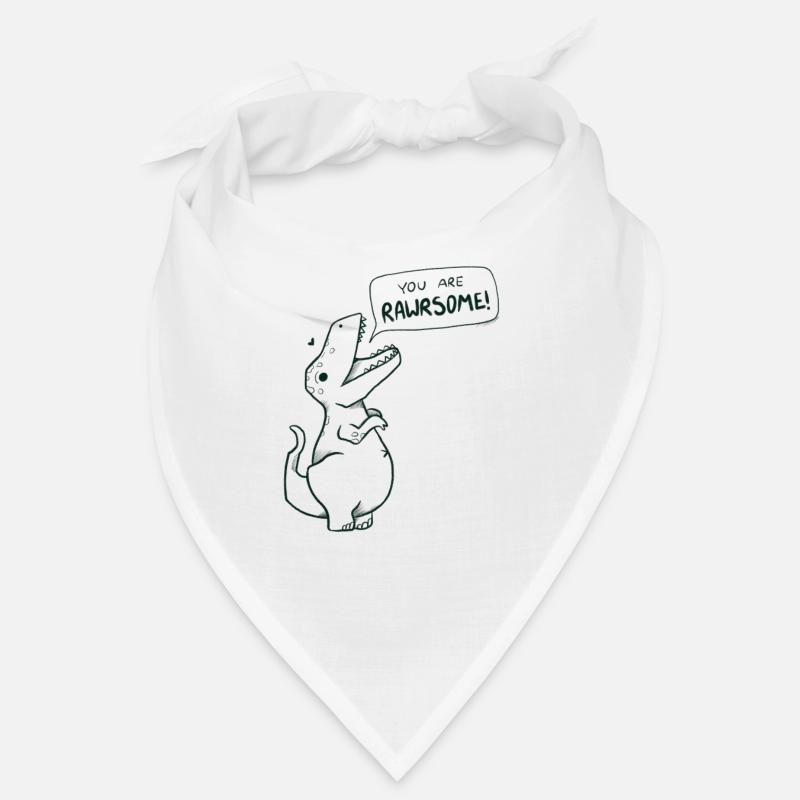 Mignon Dino disant « Tu es Rawrsome » Bandana