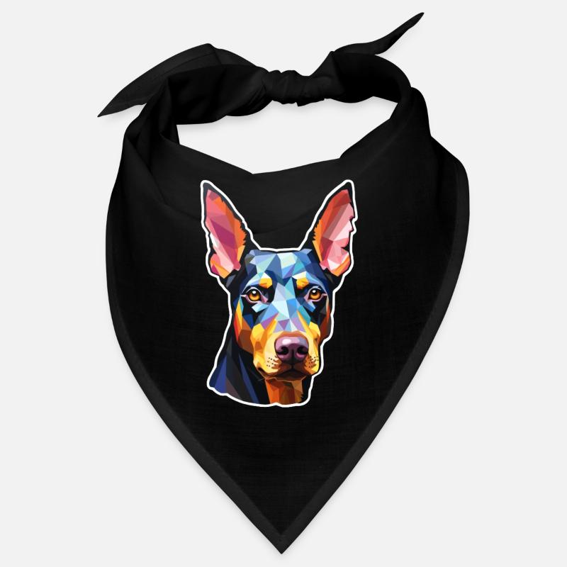 Dobermann Pinscher psychedelisch Bandana