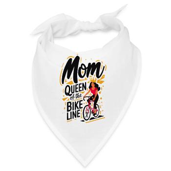 Mama Königin der Bike Lines T-Shirt - Bandana - Weiß - Vorne