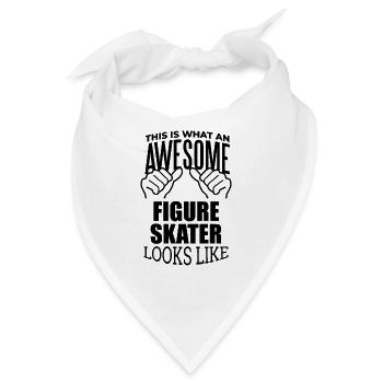 Eiskunstläufer, Eiskunstläufer, Eiskunstläufer, - Bandana - Weiß - Vorne