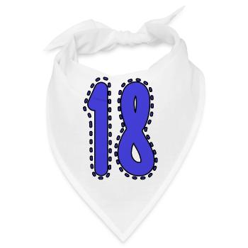18. 18 JAHRE ALT. 18. JAHRESTAG. 18. GEBURTSTAG. - Bandana - Weiß - Vorne