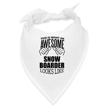 Snowboarden Snowboarden Snowboarden Snowboarden - Bandana - Weiß - Vorne