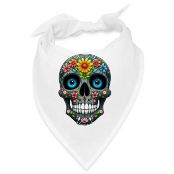 menschlicher Schädel aus niedlichem Avatar - Bandana - Weiß - Vorne