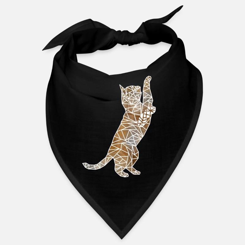 Geometric Playing Cat Bandana